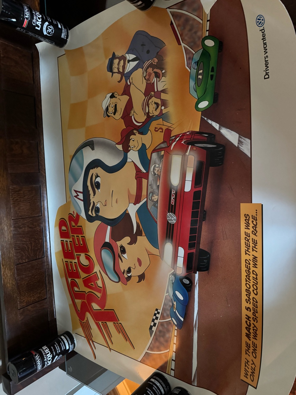 Speed Racer Enterprises Volkswagen 1996 Vintage Poster Trixie & Speed 40 x 30